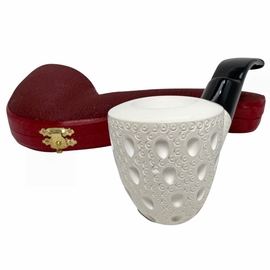Special Teardrop Lattice Dublin Meerschaum Pipe