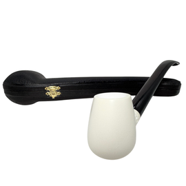 Smooth Brandy Churchwarden Meerschaum Pipe