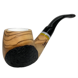 Meerschaum-Lined Sitting Dapper Olive Wood Pipe