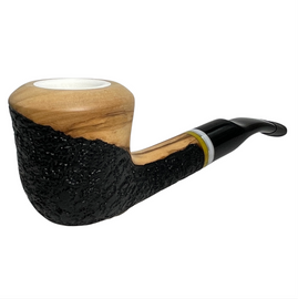 Meerschaum-Lined Dublin Dapper Olive Wood Pipe