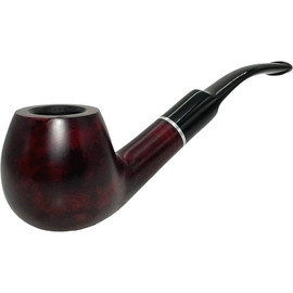 Royal 6mm Bent Apple Italian Briar Pipe with Silver Ring