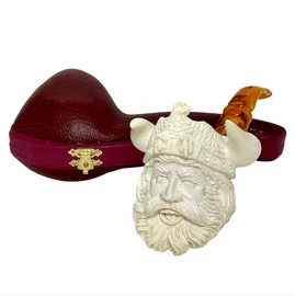 Special Viking Leaf-Shank Meerschaum Pipe