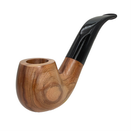 Premium High Gloss Italian Olive Wood Brandy Pipe