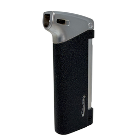 Vector KGM Aero Butane Pipe Lighter with Tamper – Black Crackle/Chrome