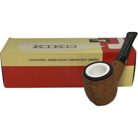 Kiko Lovat Leather Wrap African Meerschaum-Lined Pipe
