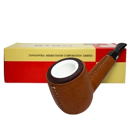 Kiko Lovat Leather Wrap African Meerschaum-Lined Pipe