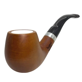 9mm Smooth Light Brown Pear Wood Meerschaum Lined Pipe