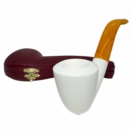 Special Smooth Dublin Yellow Stem Meerschaum Pipe