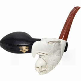 Deluxe Eagle and Skull Oom Paul Meerschaum Pipe