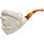 Special Coiled Snake Around Skull Designer Stem Meerschaum Pipe - P416120