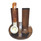 Woodmere 2 Pipe Teak with Ebony Pipe Holder Woodmere 2 Pipe Teak with Ebony Pipe Holder