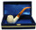 Standard Sitting Lattice Meerschaum Pipes with Velvet Chest