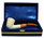 Standard Dublin Lattice Meerschaum Pipes with Velvet Chest