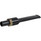 Black Marbled Band Briar Pipe Saddle Stem - Straight
