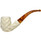 Special Basket Weave Bent Stem Meerschaum Pipe