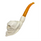 Deluxe Skull in Claw Knurl Meerschaum Pipe