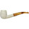 Teardrop Lattice Rustic Shank Meerschaum Pipe