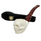 Skull with Burgundy Designer Stem Meerschaum Pipe