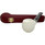 Small Apple Lattice Silver Band Straight Meerschaum Pipe