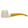 Smooth Flat Volcano Yellow Stem Meerschaum Pipe