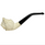 Lion Full Bent Black Stem Meerschaum Pipe