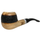 Meerschaum Lined Rustic Band Olive Wood Pipe