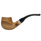 Meerschaum-Lined Olive Wood Pipe with White Band Accents