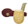 Embossed Floral Billiard Meerschaum Pipe