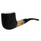 Meerschaum-Lined Rusticated and Smooth Olive Wood Pipe