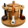 12-Pipe Wooden Round Rack with Jar