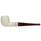 Deluxe Straight Meerschaum Pipe with Sterling Silver Band