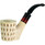 Special 3D Teardrop Lattice Meerschaum Pipe with Velvet Chest