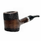 Smooth and Rustic 9mm Poker Silver Band Cherrywood Pipe