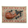 Miniature Turkish Woven Pipe Carpet - Black Red Tan