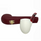Smooth Billiard Meerschaum Pipe with Pearlescent Red Stem