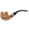 Smooth Meerschaum Lined 9mm Olive Wood Pipe