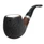 9mm Rusticated Silver Band Pear Wood Meerschaum Lined Pipe