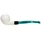 Army Mount Style Smooth Egg Green Stem Meerschaum Pipe