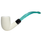 Army Mount Style Smooth Aqua Stem Meerschaum Pipe