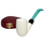 Army Mount Style Smooth Aqua Stem Meerschaum Pipe