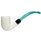 Army Mount Style Smooth Aqua Stem Meerschaum Pipe