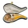 Calcined Smooth Pot-Style Meerschaum Pipe & Tamper Set