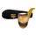 Calcined Smooth Rustic Band Meerschaum Pipe & Tamper Set