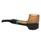 Partially Rusticated Meerschaum Lined Poker Olive Wood Pipe