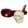 Deluxe Smiling Skull in Claw Meerschaum Pipe