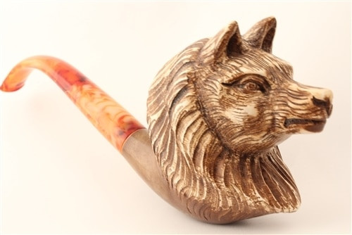 Special Wolf Meerschaum Pipe - 1609