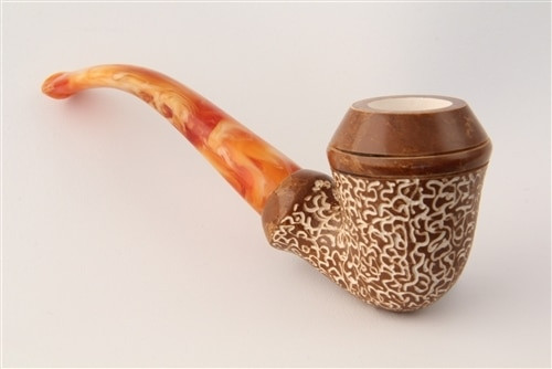Bulldog Rusticated Meerschaum Pipe - 1659