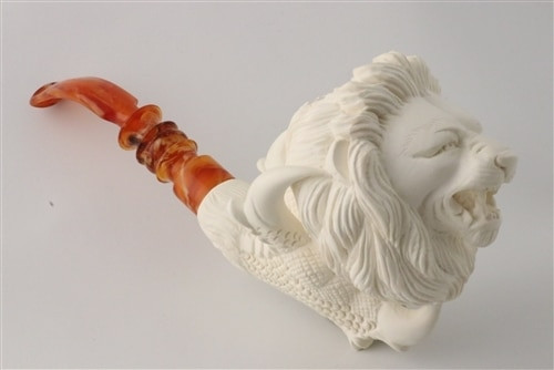 Special Lion in Claw Meerschaum Pipe - 1741