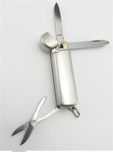 Kowell Multi-Lighter/Knife Lighter - Silver - 7975B