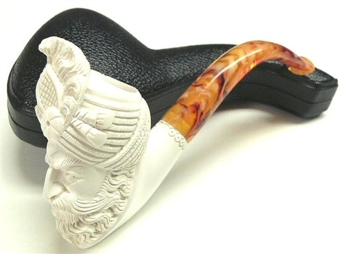 Sultan Traditional Turkish Leader Meerschaum Pipe - b4201433
